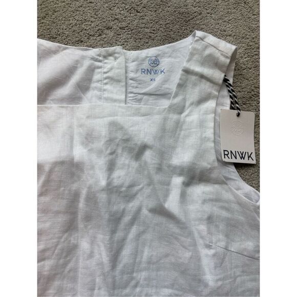 NWT Renwick RNWK Square Neck Linen Shift Dress, $115 XS A13 - Picture 4 of 8